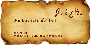 Jurkovich Ábel névjegykártya